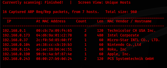 Netdiscover
