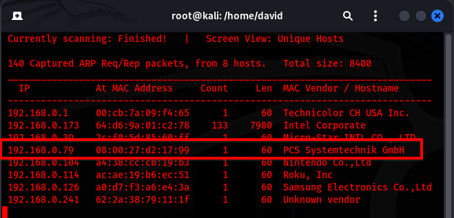 Netdiscover