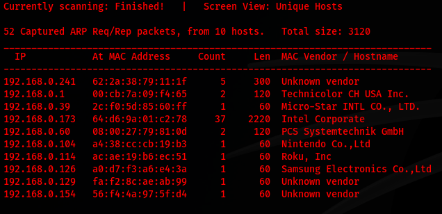 Netdiscover